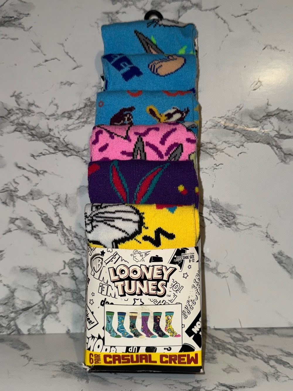 Bioworld Looney Tunes 6-pair Crew Socks